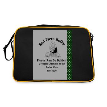 Red Piers Butler - Retro Bag - black/gold - Back