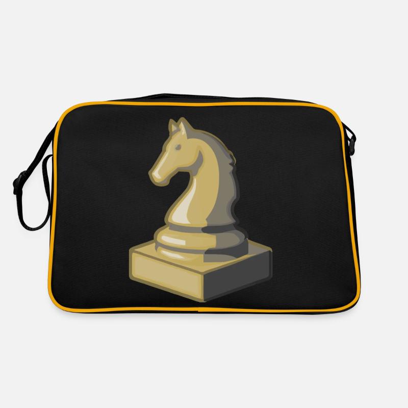 Maître d’échecs Joueur d’échecs Cheval Chess Figure Sac Retro