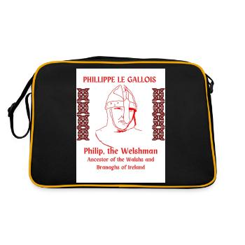 PHILLIPPE LE GALLOIS, ANCÊTRES DES WALSH - Sac Retro - noir/or - Dos