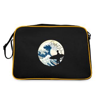 Perfect Wave - Retro Tasche - Schwarz/Gold - Hinten
