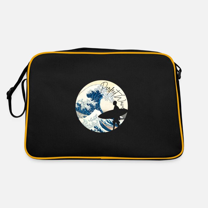 Perfect Wave - Retro Tasche - Schwarz/Gold