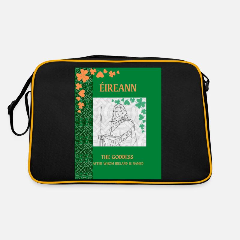 Eireann, la déesse qui a donné son nom à l’Irlande. - Sac Retro - noir/or