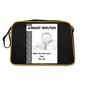 KNIGHTWOLFEN WEREWOLF IN KNIGHT'S ARMOUR - Retro Bag - black/gold - Back