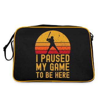 Baseball retro vintage - Retro Tasche - Schwarz/Gold - Hinten