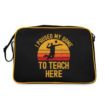 Volleyball et professeur rétro vintage - Sac Retro - noir/or - Dos