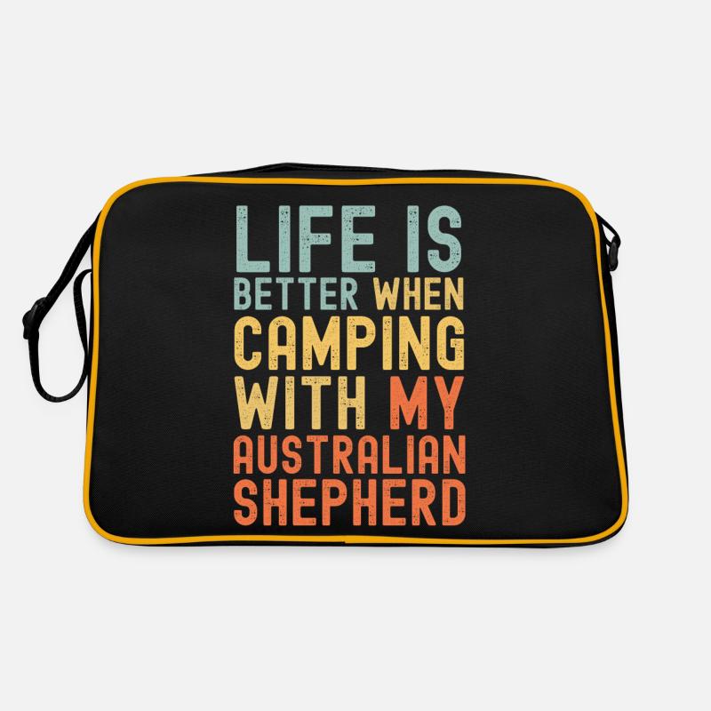 Australian Shepherd Camping retro vintage Retro Bag