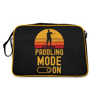 Paddleboard Mode on retro vintage - Retro Tasche - Schwarz/Gold - Hinten