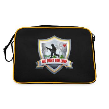 we fight for love - Retro Bag - black/gold - Back