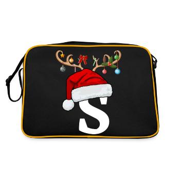 Lettre S bonnet de Noël - Sac Retro - noir/or - Dos