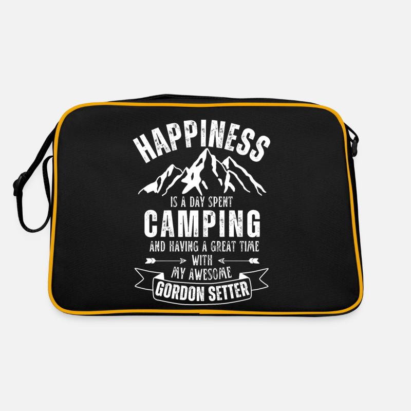 Camping and Gordon-Setter Retro Bag