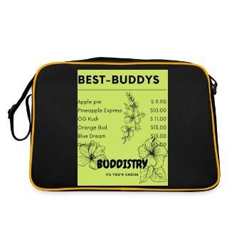 YOUR BUDDYS MENU - Retro Tasche - Schwarz/Gold - Hinten