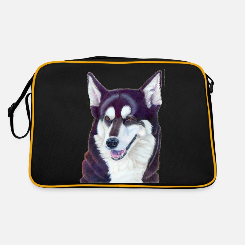 Siberian husky 2 Retro Bag