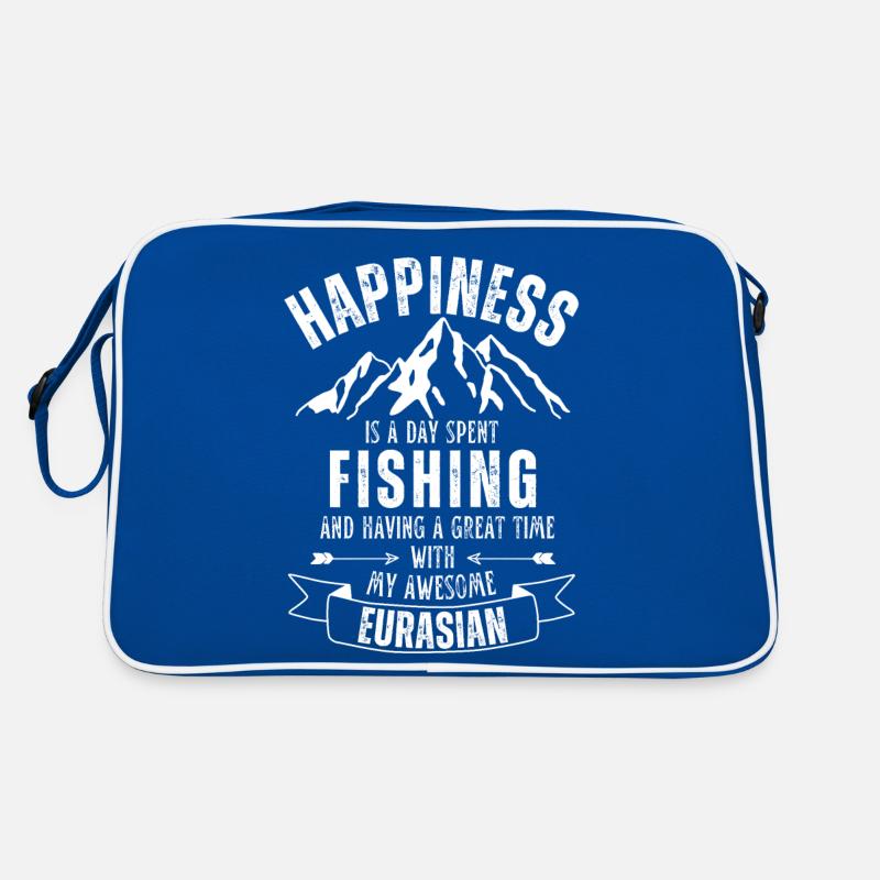 Angeln und Eurasier Retro Tasche