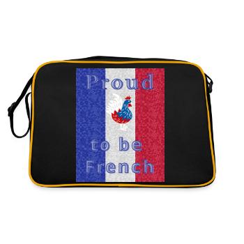 Proud to be French - Fière d'être Français - Sac Retro - noir/or - Dos