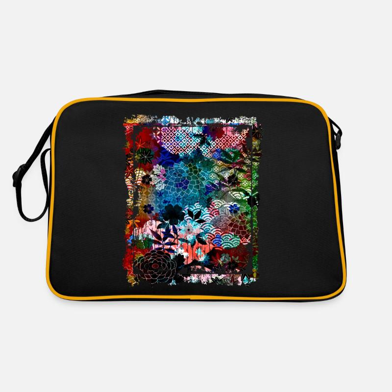 Japanese Floral Pattern Chrysanthemum Cherry Retro Bag
