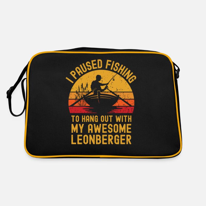 Pêche, pêche et Leonberger Sac Retro