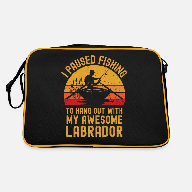 Pêche, pêche et Labrador Sac Retro