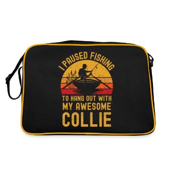 Pêche, pêche et colley - Sac Retro - noir/or - Dos