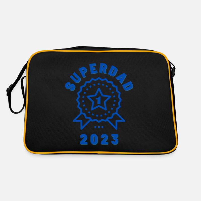 SUPERDAD 2023 - Retro Tasche - Schwarz/Gold