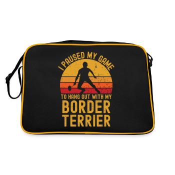 Badminton and Border Terrier - Retro Bag - black/gold - Back