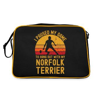 Badminton and Norfolk Terrier - Retro Bag - black/gold - Back