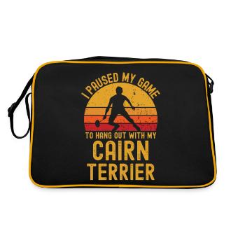 Badminton et Cairn Terrier - Sac Retro - noir/or - Dos