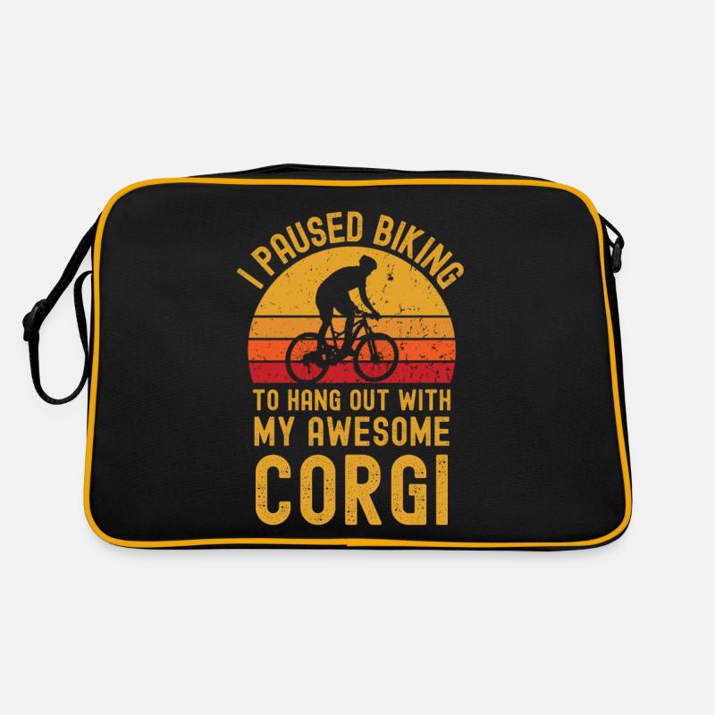Cyclisme et Corgi Sac Retro