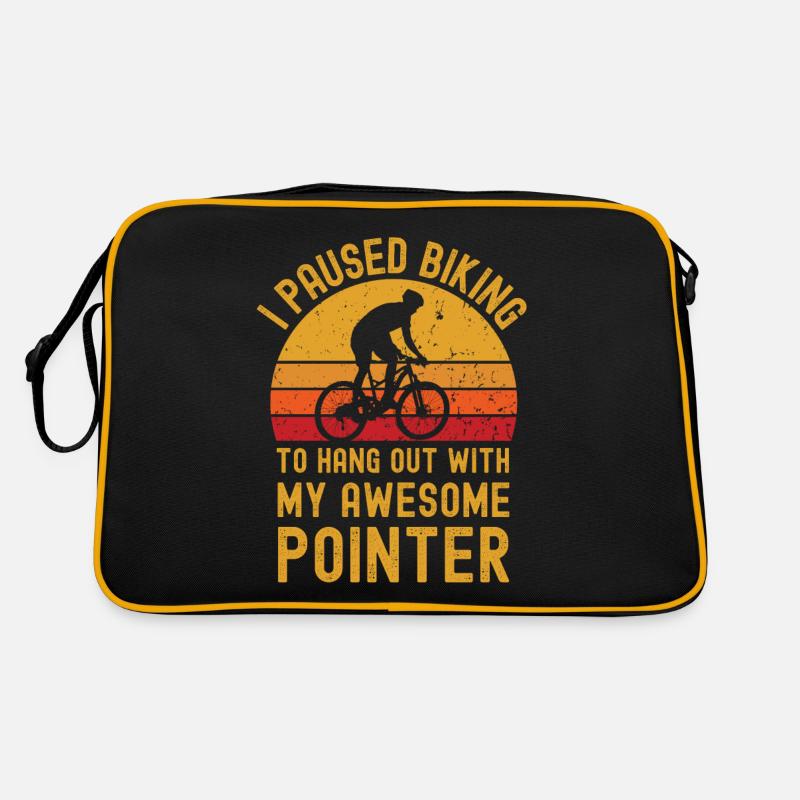 Radfahren und Pointer Retro Tasche