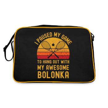 Squash und Bolonka - Retro Tasche - Schwarz/Gold - Hinten