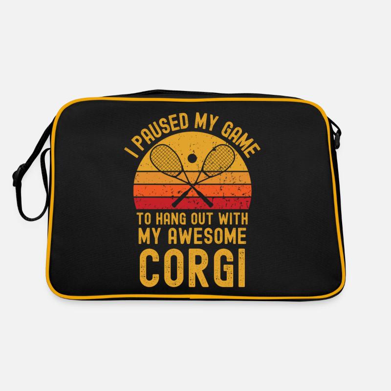 Squash und Corgi Retro Tasche