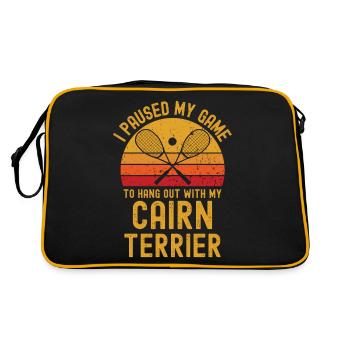 Courge et Cairn Terrier - Sac Retro - noir/or - Dos