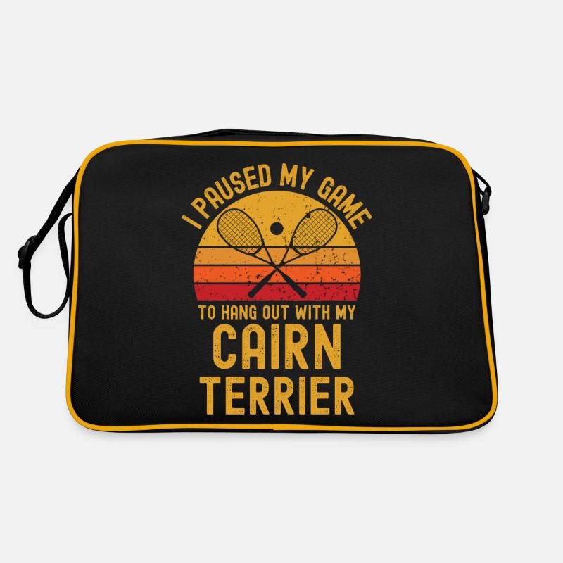 Squash und Cairn Terrier Retro Tasche