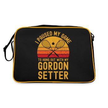 Squash et Gordon Setter - Sac Retro - noir/or - Dos
