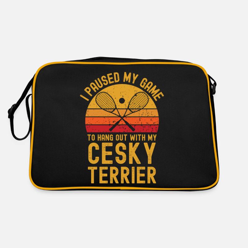 Squash und Cesky Terrier Retro Tasche