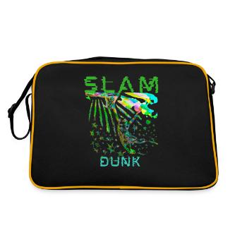 SLAMDUNK Basketball Streetball Psycho Design - Sac Retro - noir/or - Dos