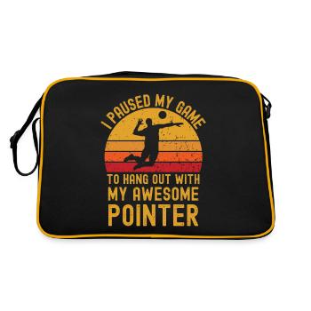 Volleyball and Pointer - Retro Bag - black/gold - Back