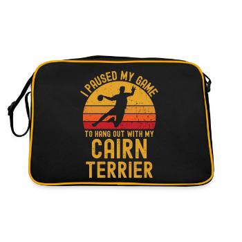 Handball et Cairn Terriers - Sac Retro - noir/or - Dos