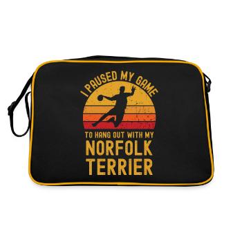 Handball and Norfolk Terriers - Retro Bag - black/gold - Back