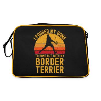 Tennis and Border Terriers - Retro Bag - black/gold - Back
