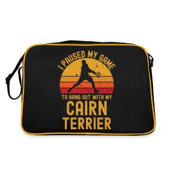 Tennis et Cairn Terriers - Sac Retro - noir/or - Dos