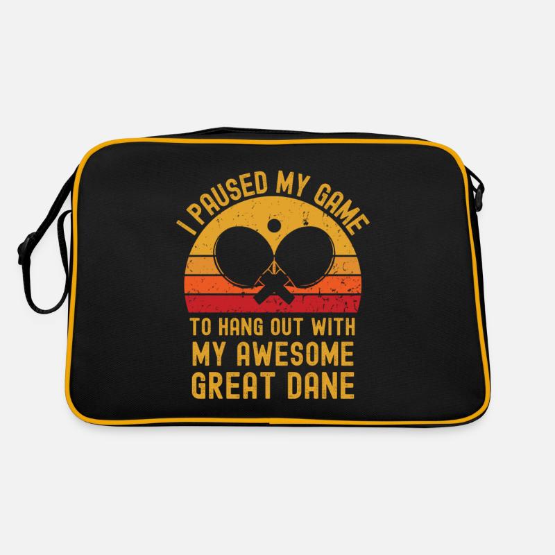 Table tennis and Great Dane Retro Bag