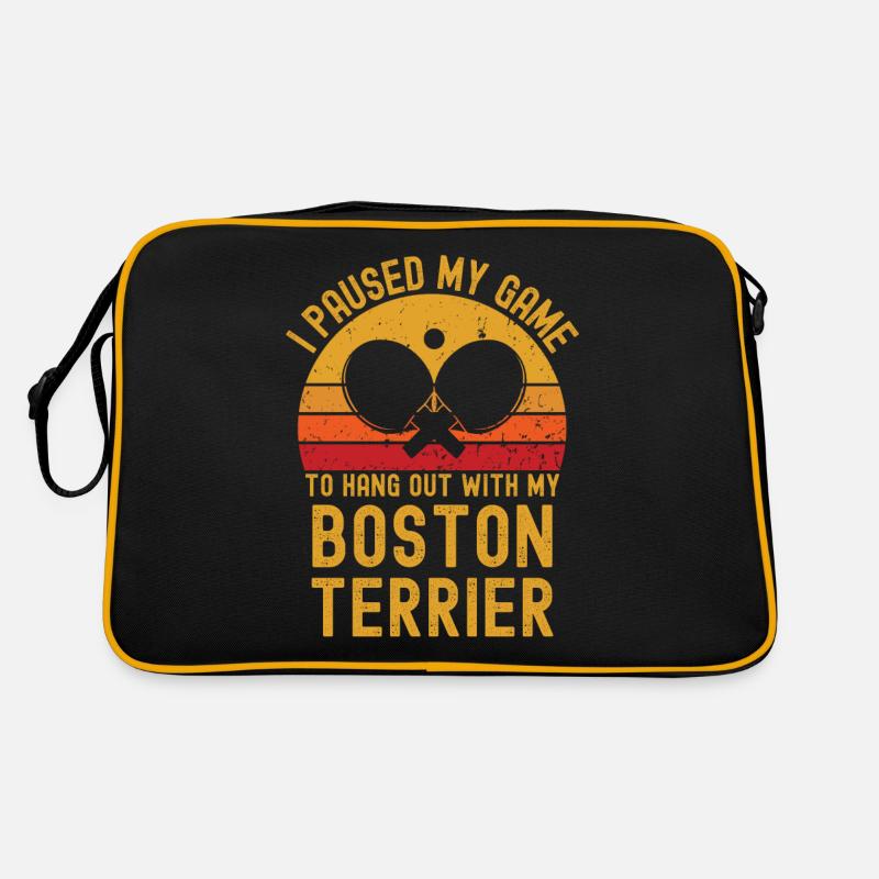 Tennis de table et terriers de Boston Sac Retro