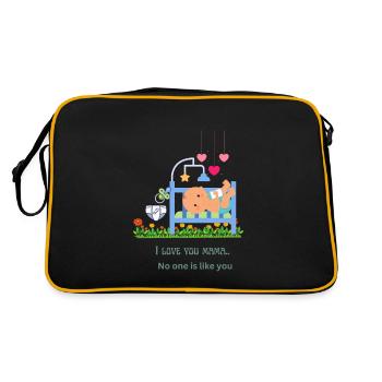 I love mamma - Retro Bag - black/gold - Back