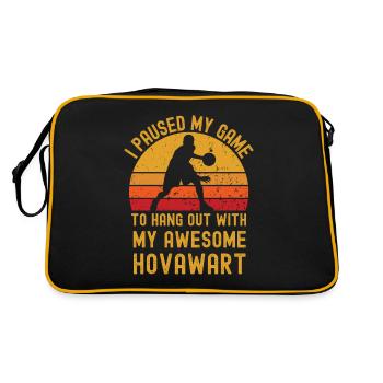 Basketball et Hovawart - Sac Retro - noir/or - Dos