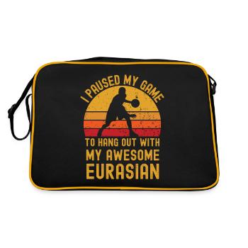 Basketball et Eurasiens - Sac Retro - noir/or - Dos