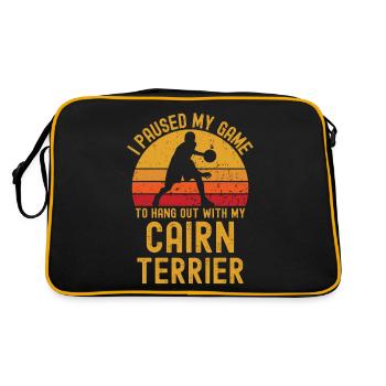 Basketball et Cairn Terrier - Sac Retro - noir/or - Dos