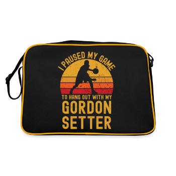 Basketball et Gordon Setter - Sac Retro - noir/or - Dos