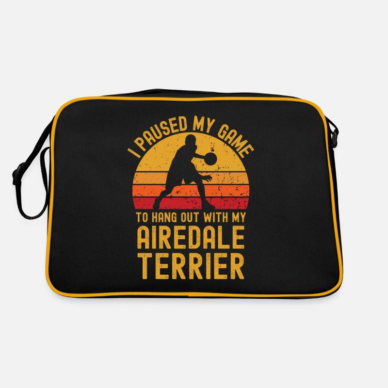 Basket-ball et Airedale Terrier Sac Retro