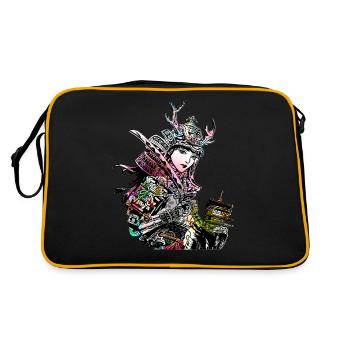 Guerrier Samouraï Guerrier Sabre Geisha Japonais 113 - Sac Retro - noir/or - Dos