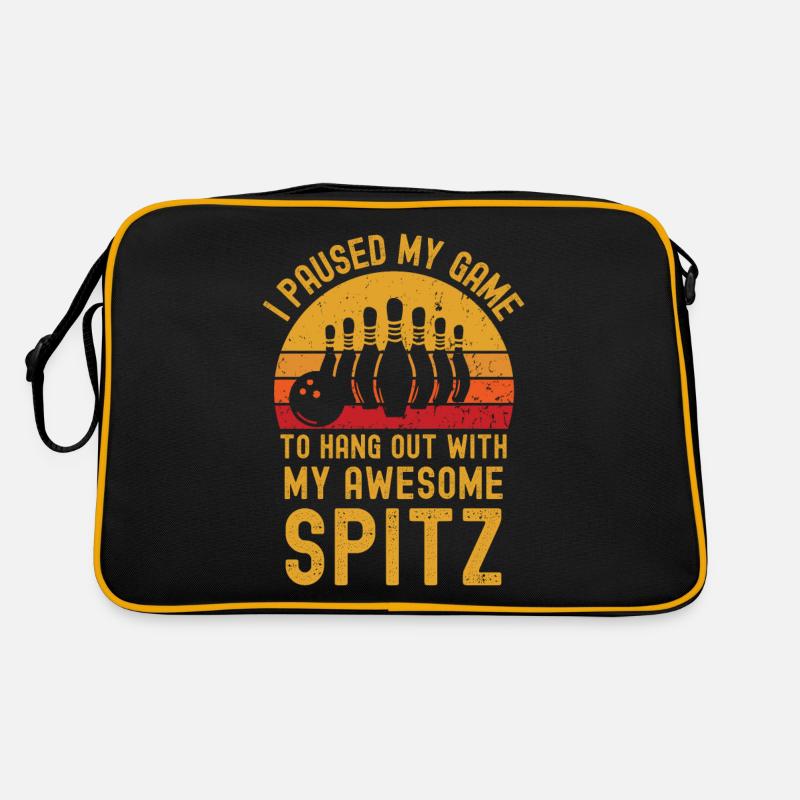Bowling und Spitz Retro Tasche